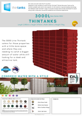 3000L Thin Tank(New) - Australife